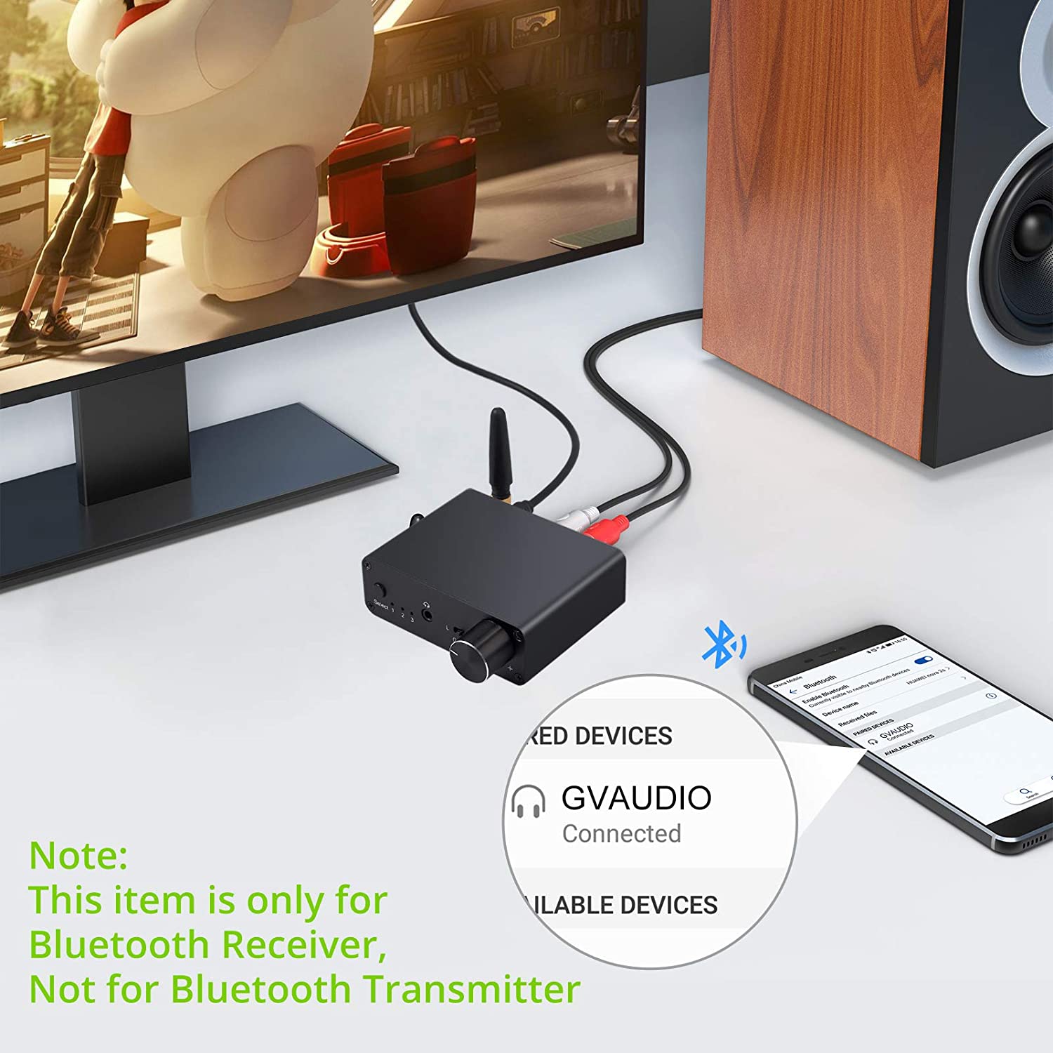 LiNKFOR 192kHz Digital to Analog Converter Bluetooth 5.0