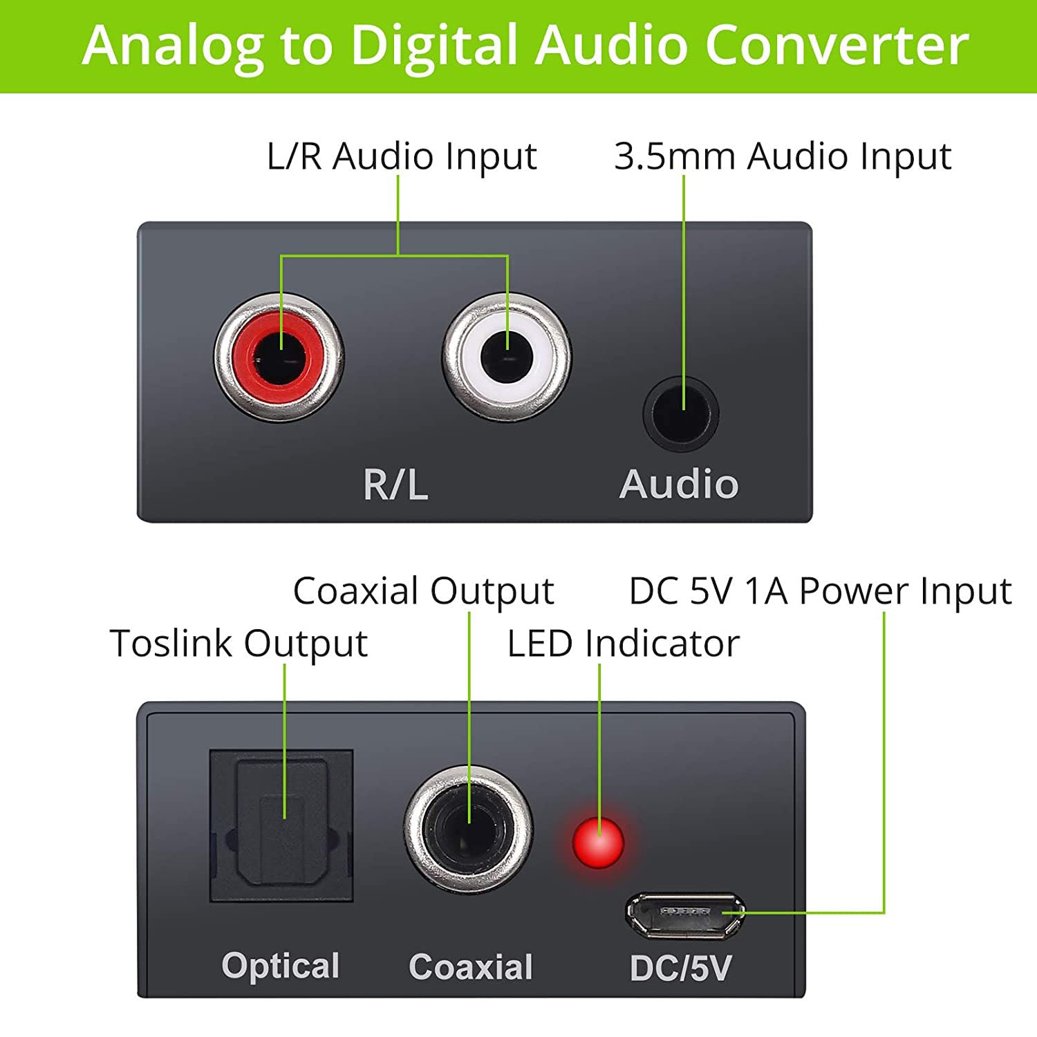 LiNKFOR Analog to Digital Audio Converter