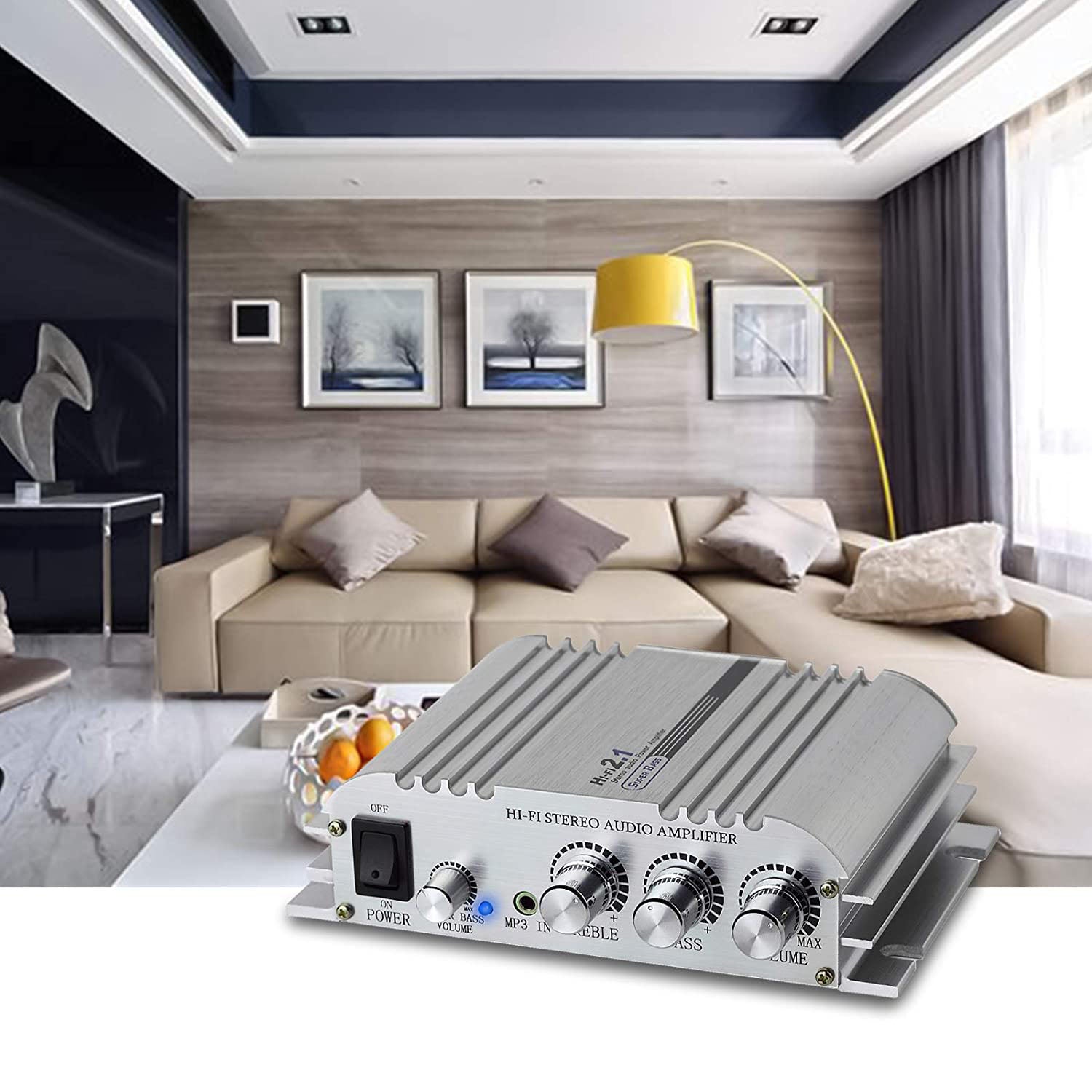 LiNKFOR Mini Hi-Fi 2.1 CH Class D Stereo Amplifier