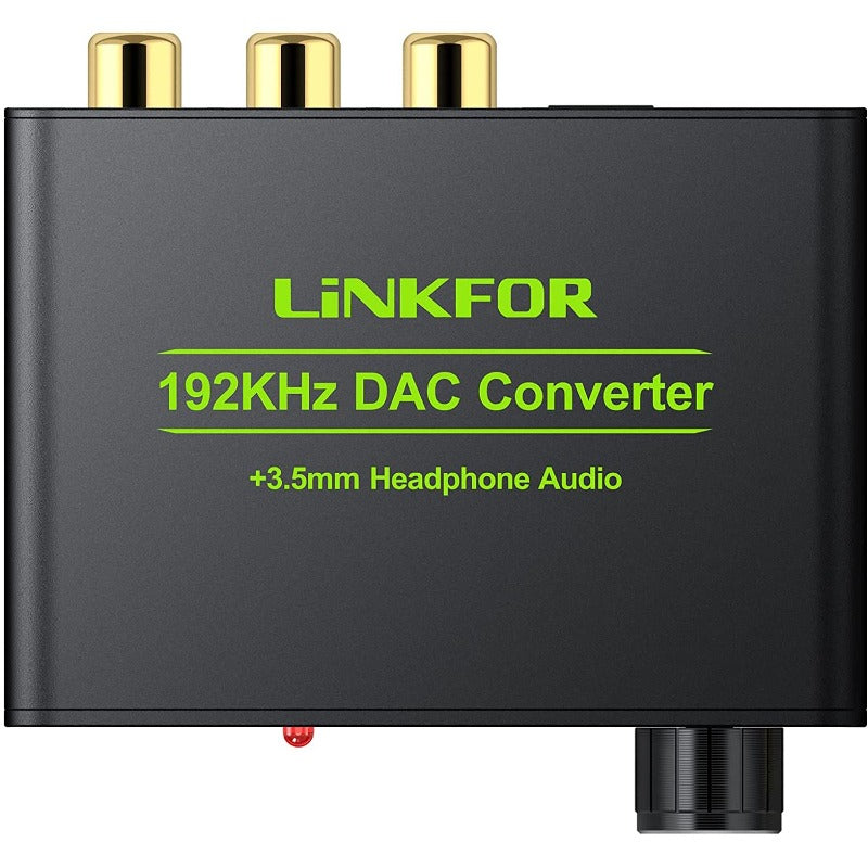 3.5mm To SPDIF Audio Converter – Analog To Digital Adapter, Aux To Optical (TOSLINK), USB Powered, 96kHz/24-Bit, One-Way