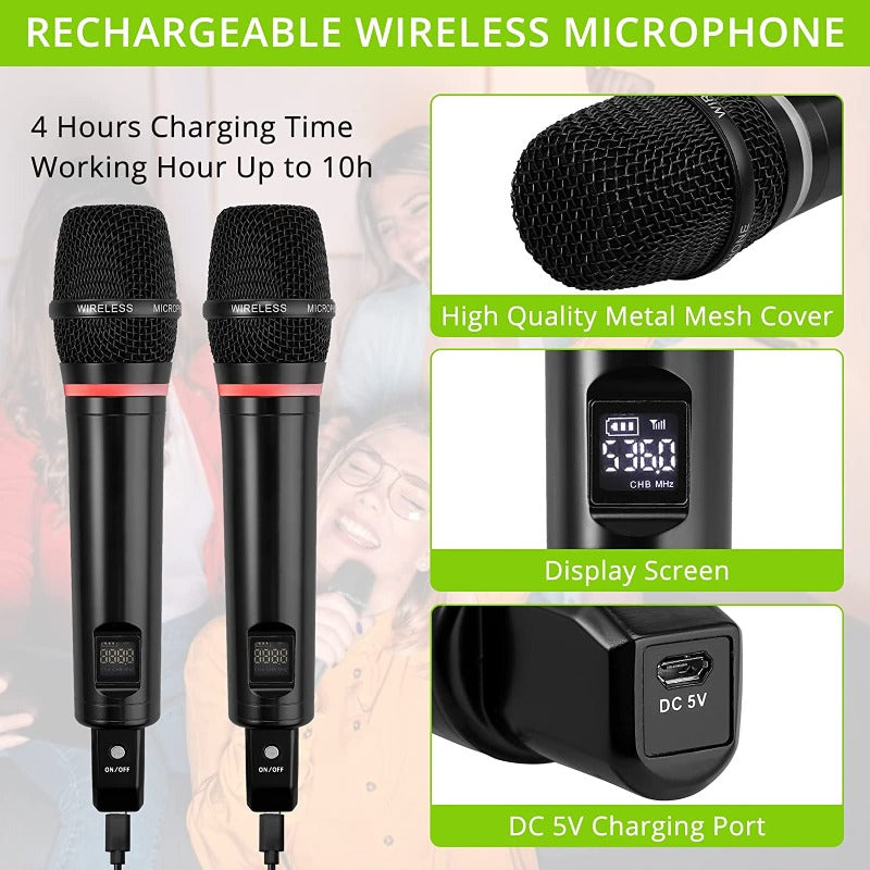 LiNKFOR UHF Handheld Rechargeable Microphone System