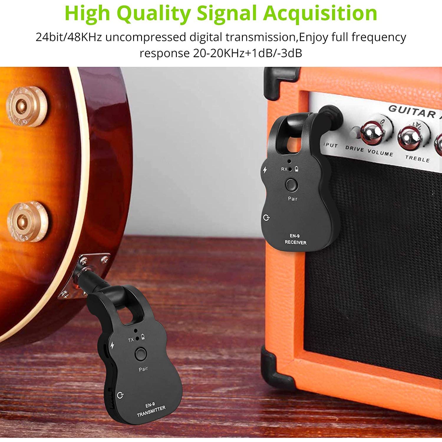 LiNKFOR 2.4G Wireless Guitar Transmitter Receiver