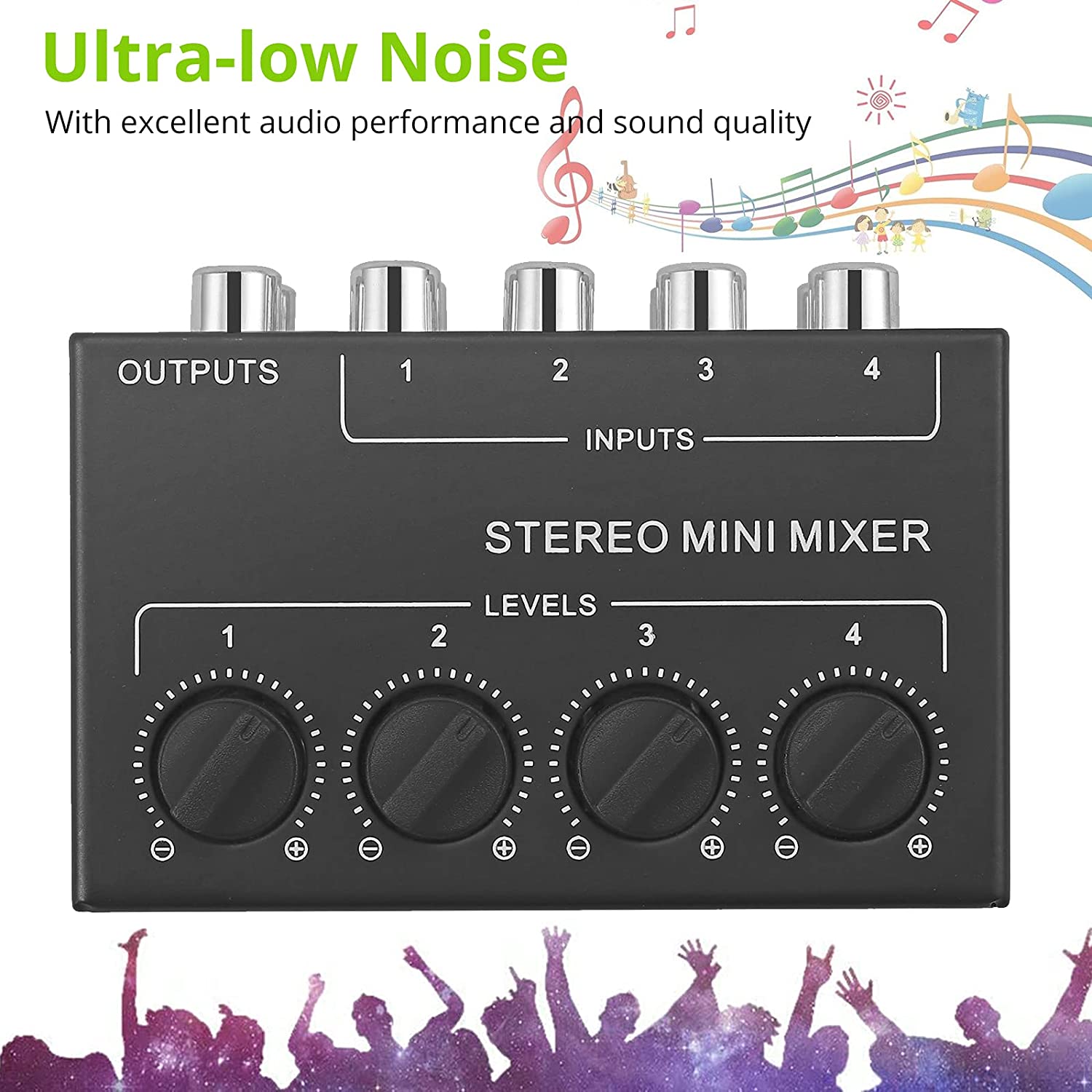 LiNKFOR 4 Channel Stereo Audio Mixer – LiNKFOR Store